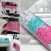 Exterior Car Vinyl Paper for Car Candy-colored Camouflage Auto Outdoor Accessories Graffiti Print Vinyl Wrap Motorcycle Stickers