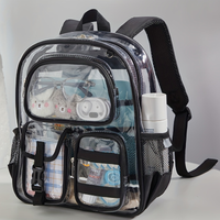 Mini Clear Backpack for Stadium Approved Small Transparent Rucksack See Through Grils Women Sporting Event Concert Daily Use Bag