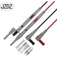 JZDZ Multimeter Test Leads Kits with Replaceable Needle Probes 6mm U-shaped Plug 4MM Banana Plug Cable 1000v 20A J30055B