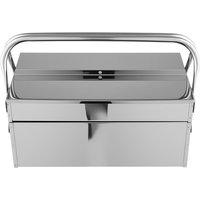 350L/ 420L/ 460L/ 530L Tool Box, 410 Stainless Steel Double Handle Bin with Combination Lock and Parts Box, Tool Storage Tote Box Tool Box Organiser