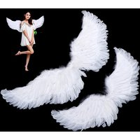 1PC Swallow shape White Angel Feather Wings With Elastic Straps For Kids Party Cosplay Halloween Birthday Decoration