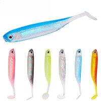1/10pcs Soft Lures 7cm 2.2g Fishing Lure Wobblers Double Color Aritificial T Tail Silicone Bait Swimbait Bass Pike Tackle