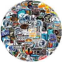 AliExpress Hizxj 100pcs Outdoor Fishing Stickers Laptop Bicycle Guitar Skateboard Sticker Kid DIY Graffiti Waterproof stickers