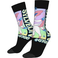 cycling socks Pokemon Sylveon Happy Colorful Portrait Unisex Adults Crazy Men's compression Socks Unisex items Crew Sock