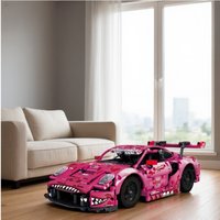 2026 Dinosaur car pink, women's favorite gift building blocks creative education assembly model, adult Christmas Day gift