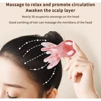 2026-Resin Octopus Massage Comb Head Meridian Scraping Scalp Massage Brush Acupuncture SPA Gua Sha Massager Fatigue Relief
