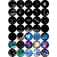 POCOCO Moon and Stars Series Galaxy Star Projector Night Light Discs: Realistic Galaxy Patterns (Projector Not Included)