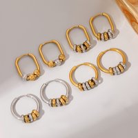 New 2026 Trendy Daily Gold Silver Mix Color Hoop Stainless Earrings For Women Popular Fashion Wear Ear Jewelry