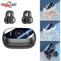 M47 TWS Bluetooth 5.3 Wireless Headphones Clip Ear Music Noise Canceling Headset Digital Display HD Call Sports Gaming Earphones