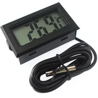 TPM-10 Mini LCD Digital Thermometer Aquarium Car Water Bath Temperature Tester Detector Monitor Embedded Temperature Sensor 1/2M
