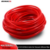 Blue/Red/Black Inner Diameter 3mm, 4mm, 5mm, 6mm, 8mm Car Vacuum Silicone Hose Auto Racing Intercooler Line Pipe Tube 1.5 Meter