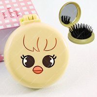 Girls Cartoon Cute Folding Combs SKZ ooed Comb Makeup Mirror 2-in-1 for Women Accessories Portable Anime Mirrors Christmas Gifts