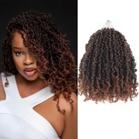 1/8 Packs Yanky Twist Crochet Hair Pre-twisted Ombre Brown Kinky Mini Spring Twist Synthetic Small Curly Senegalese Twist Braids