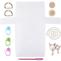 DIY Materials Kit Knitting Crochet Bags Kit Mesh Plastic Frame Sheet for DIY Making Bag Auxiliary Weaving Shoulder Bag Accessory