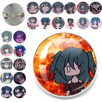 Horror Game Lacey's Games Anime Pins Lacey's Petshop Cartoon Glass Metal Brooch Lapel Badge Clothing Accessories Jewelry Gifts