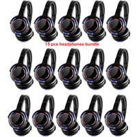 Silent Disco Headphones - LED Light Sound System Wireless Headphones Receivers LOGO Accept