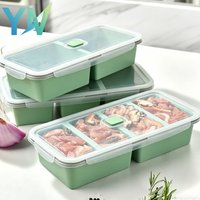 Microwaveable Silicone Bento Box Large Capacity Multi Compartment Food Storage Container with Soup Cup Lunch Bowl