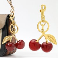 Cherry Keychain Bag Pendant Women's Bag Accessory Car Key Pendant Elegant Couple Gift Cherry Key Chain