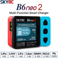 NEUES SKYRC B6neo 2 Smart Charger Multifunktions-Smart-Ladegerät DC 300 W PD 80 W LiPo/LiFe/Lilon/LiHV/NiMH/NiCd/Pb-Ladegerät