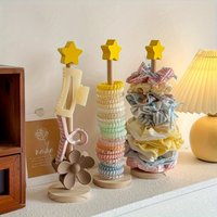 Star Wood Hair Strap Rack Multifunctional Jewelry Bracelet Organizer Display Rack Watch Bracelet Hair Tie Headband