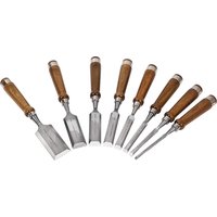 WOZOBUY Ensemble de ciseaux pour le travail du bois, ensemble de 4 ciseaux à bois Cr-V, ciseaux professionnels pour charpentier, cadeau de Noël pour homme