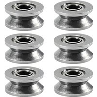 10 Pieces V624 ZZ High-carbon Steel Bearings, Size 4×13×6 mm, Double Protection, Durable——Suitable for Linear Motion Systems, Ea
