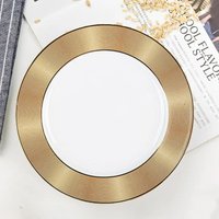 10,8 in bone china dinner plate set, luxury gold porcelain plate,dishes for restaurant,steak spaghetti plates,bread dessert tray