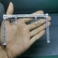 N scale 1/160 Railway track contact network Lattice hard span Grid Crossbar Contact network truss span