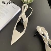 Eilyken New Design Shallow Women Pumps Pointed Toe Slingbacks Sandals Elegant Party Prom Thin High Heels Shoes