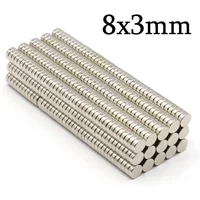 8mmx3mm Super Strong Round Neodymium Magnet Powerful Magnets N35 small Permanent Magnetic NdfeB Refrigerator Magnet 8x3