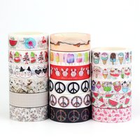 1PC. 10M Decor Ice cream Watermelon Neutral Leaf Summer Washi Tape Scrapbooking Journaling Adhesive Masking Tape Cute Stationery