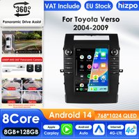Hizpo Carplay Stereo Auto Radio Multimedia Video Player Auto Bildschirm Für Toyota Corolla Verso 2004-2009 Android Autoradio GPS BT