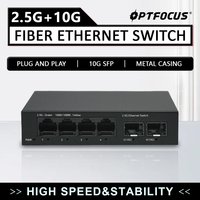 OPTFOCUS Ethernet Switch 10G SFP 2.5G RJ45 Gigabit Switch 2 5 gb Ethernet Switches 4 5 6 ports Lan Ethernet Fiber Optic Hub