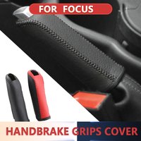 For Ford Focus 3 MK3 Handbrake Grips Genuine Leather Car Hand Brake Protection Decoration Cover Accessories