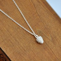 New Fashion 925 Sterling Silver Pine Cone Plant Personality Clavicle Chain Pendant Necklaces XL154