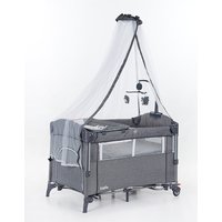 Baby Bed Multifunctional Simple Foldable Mobile Children's Metal Splicing Game Bed