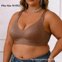 M-8XL Plus Size Minimizer Bra Full Coverage AntiSagging Side Smoothing Wireless Seamless Support Wide Band Breathable Everyday