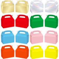 5/10/15/20/25pcs Party Favor Boxes Colorful Paper Treat Goodie Candy Cake Gift Box for Summer Birthday Wedding Party Decorations