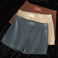 1pcs Mens Satin Underwear Male Soild Casual Boxer Shorts Elastic Ice Silk Smooth Man Boxer Underwear Comfortable Shorts for Home