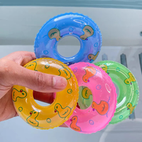 5Pcs Summer Mini Swimming Circle Toy Babby Kids Funny Swimming Doll Pool Float Ring Toy Floating Rubber Bath Pool Inflatable Toy