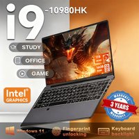 15.6" Portable Laptop Computer Intel Core i9 10980HK Windows 11 Pro Gamer PC 16GB RAM 1TB SSD Office Notebook PC Gaming Laptops