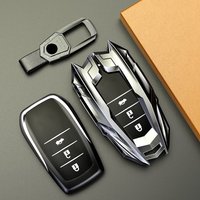 Alloy Car Key Case Cover Shell For Toyota Land Cruiser 200 300 Prado Crown TLK 200 Yaris Cross Hilux Innova Fortuner Camry 55