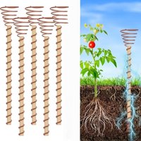 5Pcs Electroculture Plant Stakes, Electro Culture Copper Coil Antennas Wire Plant Gardening Tool for Garden Plants Vegetables