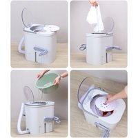 Compact Hand Crank Foot Pedal Rotary Washer with Drain Hose Non-electric Washing Machine for Dormitories Apartments Camping
