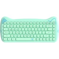 AJAZZ 3060I 84 Keys Wireless Bluetooth Cute Cat Keyboard Portable Thin Film Keyboard Suitable for Office Typing Games for PC/Mac