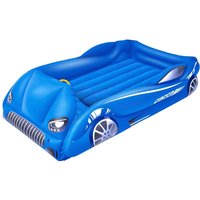 Air Mattress Inflatable Toddler Travel Bed with Sides, Cot Sleeping Pad, Blue