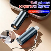 Air Blowing Type C Mobile Phone Cigarette Lighter Outdoor Safety USB C Lighter Adapter For iPhone 17 16 15 Samsung