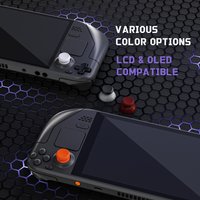 eXtremeRate Replacement Thumbsticks for Steam Deck LCD, Analog Stick Joysticks Repair Kit for Steam Deck OLED - Black