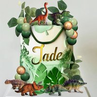 LaVenty Dinosaur Cake Decorations Dinosaur Cupcake Topper Little Dinosaur Cake Toppers for Birthday Baby Shower Party Supplies