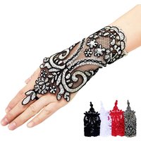 Women's Wedding Fingerless Gloves Lace High Quality Wedding Gloves Mittens Accessory Girl Party Sexy Drawstring Gloves Guante